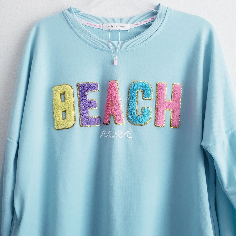 Simply Southern BEACH Long Sleeve NEW Sweater - Picture 2 of 7